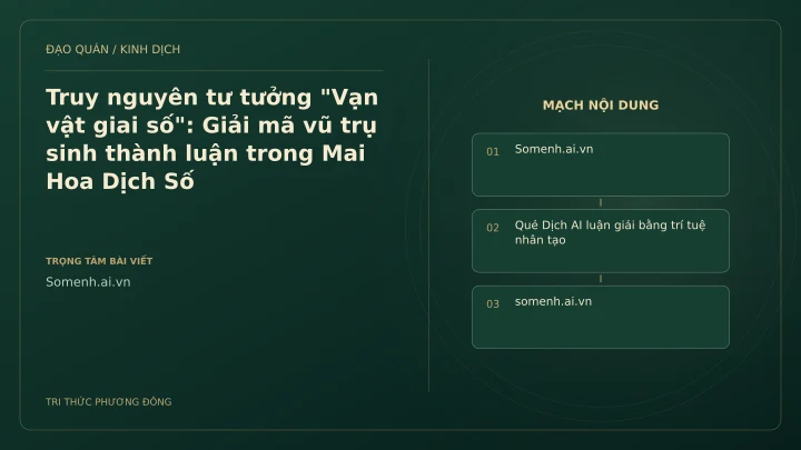 Minh họa Dịch học: Truy nguyên tư tưởng "Vạn vật giai số": Giải mã vũ trụ sinh thành luận trong Mai Hoa Dịch Số