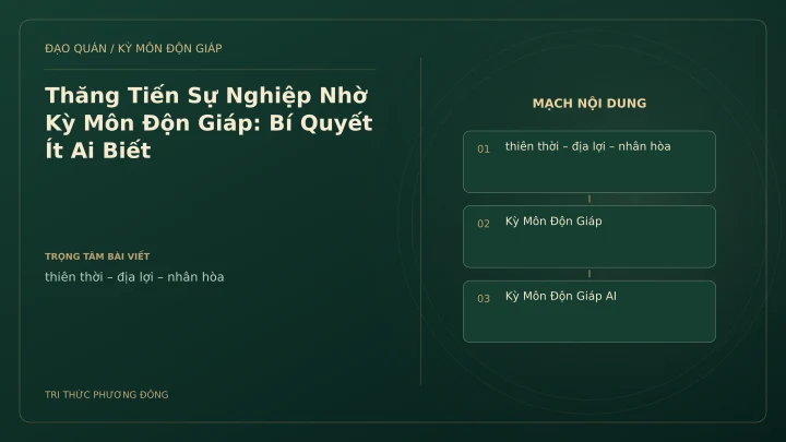 Sơ đồ Kỳ Môn: Thăng Tiến Sự Nghiệp Nhờ Kỳ Môn Độn Giáp: Bí Quyết Ít Ai Biết