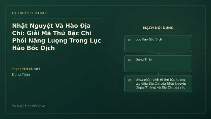 Minh họa Dịch học: Nhật Nguyệt Và Hào Địa Chi: Giải Mã Thứ Bậc Chi Phối Năng Lượng Trong Lục Hào Bốc Dịch