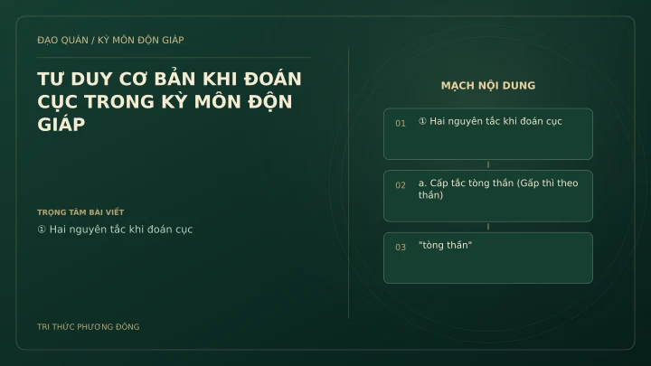 Sơ đồ Kỳ Môn: TƯ DUY CƠ BẢN KHI ĐOÁN CỤC TRONG KỲ MÔN ĐỘN GIÁP