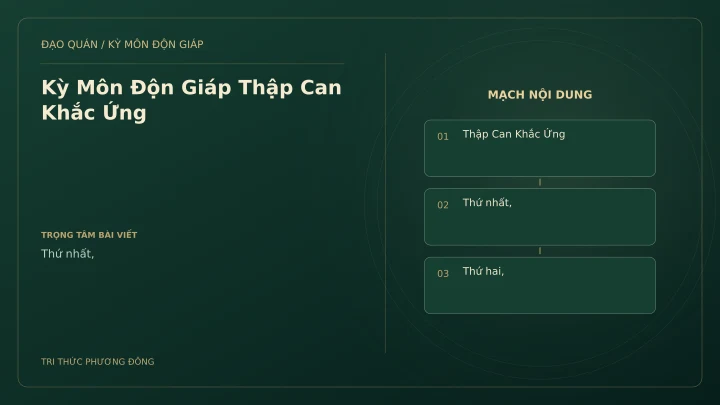 Sơ đồ Kỳ Môn: Kỳ Môn Độn Giáp Thập Can Khắc Ứng
