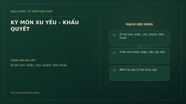 Sơ đồ Kỳ Môn: KỲ MÔN XU YẾU – KHẨU QUYẾT