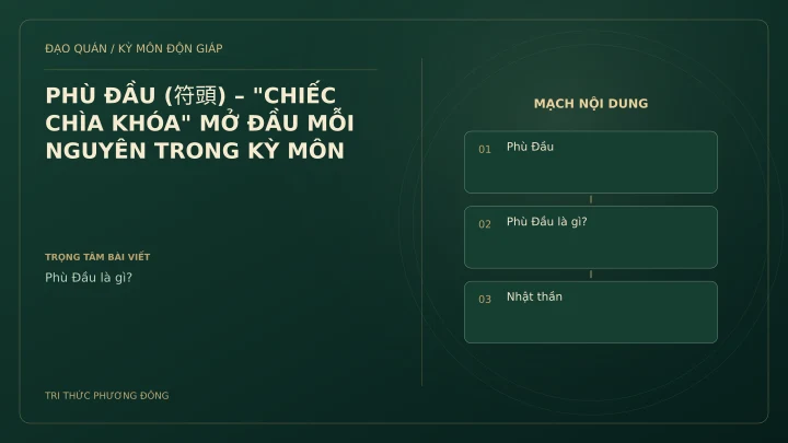 Sơ đồ Kỳ Môn: PHÙ ĐẦU (符頭) – "CHIẾC CHÌA KHÓA" MỞ ĐẦU MỖI NGUYÊN TRONG KỲ MÔN