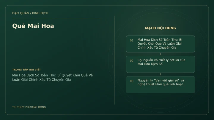 Minh họa Dịch học: Quẻ Mai Hoa