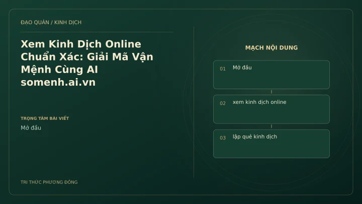 Minh họa Dịch học: Xem Kinh Dịch Online Chuẩn Xác: Giải Mã Vận Mệnh Cùng AI somenh.ai.vn