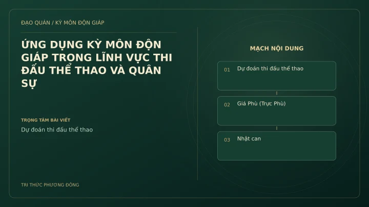 Sơ đồ Kỳ Môn: ỨNG DỤNG KỲ MÔN ĐỘN GIÁP TRONG LĨNH VỰC THI ĐẤU THỂ THAO VÀ QUÂN SỰ