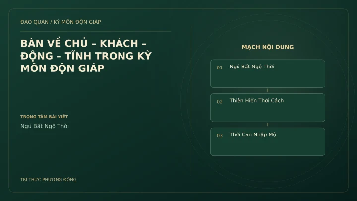 Sơ đồ Kỳ Môn: BÀN VỀ CHỦ – KHÁCH – ĐỘNG – TĨNH TRONG KỲ MÔN ĐỘN GIÁP