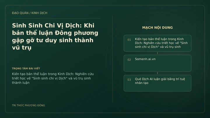 Minh họa Dịch học: Sinh Sinh Chi Vị Dịch: Khi bản thể luận Đông phương gặp gỡ tư duy sinh thành vũ trụ