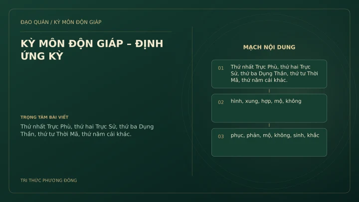 Sơ đồ Kỳ Môn: KỲ MÔN ĐỘN GIÁP – ĐỊNH ỨNG KỲ