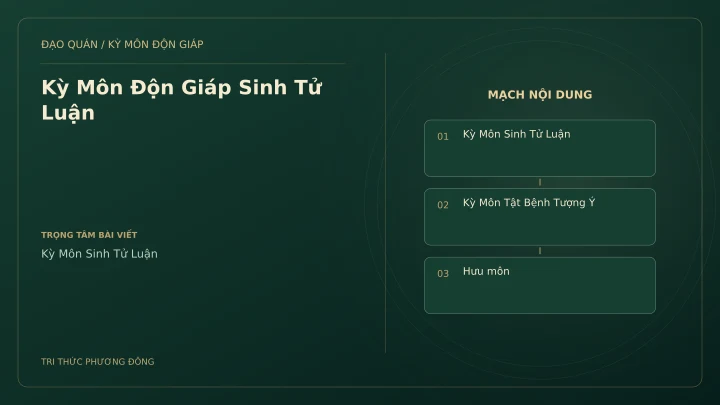 Sơ đồ Kỳ Môn: Kỳ Môn Độn Giáp Sinh Tử Luận