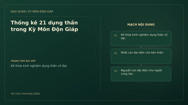 Sơ đồ Kỳ Môn: Thống kê 21 dụng thần trong Kỳ Môn Độn Giáp