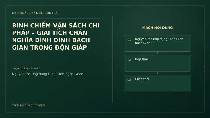 Sơ đồ Kỳ Môn: BINH CHIẾM VẬN SÁCH CHI PHÁP – GIẢI TÍCH CHÂN NGHĨA ĐÌNH ĐÌNH BẠCH GIAN TRONG ĐỘN GIÁP