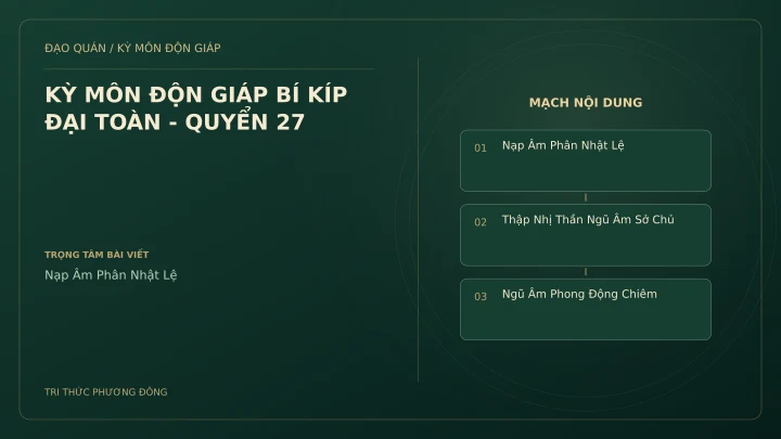 Sơ đồ Kỳ Môn: KỲ MÔN ĐỘN GIÁP BÍ KÍP ĐẠI TOÀN - QUYỂN 27