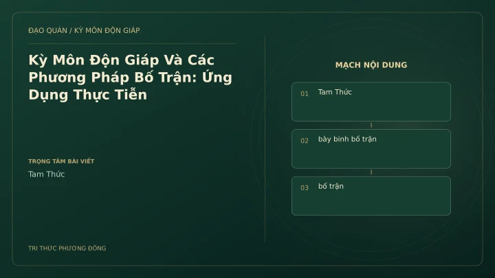 Sơ đồ Kỳ Môn: Kỳ Môn Độn Giáp Và Các Phương Pháp Bố Trận: Ứng Dụng Thực Tiễn