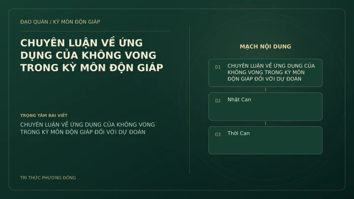 Sơ đồ Kỳ Môn: CHUYÊN LUẬN VỀ ỨNG DỤNG CỦA KHÔNG VONG TRONG KỲ MÔN ĐỘN GIÁP