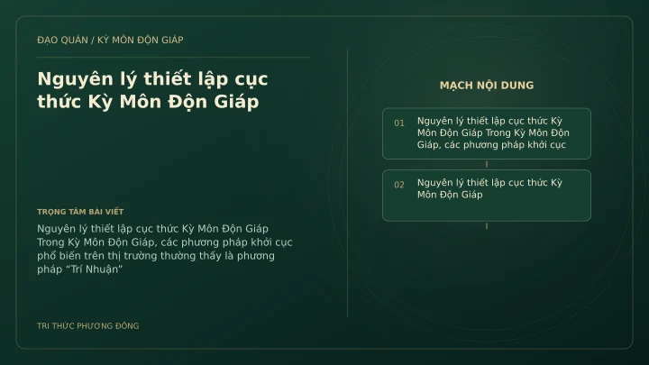 Sơ đồ Kỳ Môn: Nguyên lý thiết lập cục thức Kỳ Môn Độn Giáp