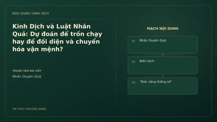 Minh họa Dịch học: Kinh Dịch và Luật Nhân Quả: Dự đoán để trốn chạy hay để đối diện và chuyển hóa vận mệnh?