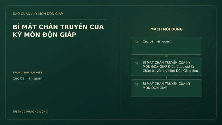 Sơ đồ Kỳ Môn: BÍ MẬT CHÂN TRUYỀN CỦA KỲ MÔN ĐỘN GIÁP
