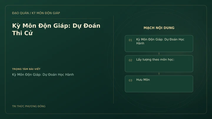 Sơ đồ Kỳ Môn: Kỳ Môn Độn Giáp: Dự Đoán Thi Cử