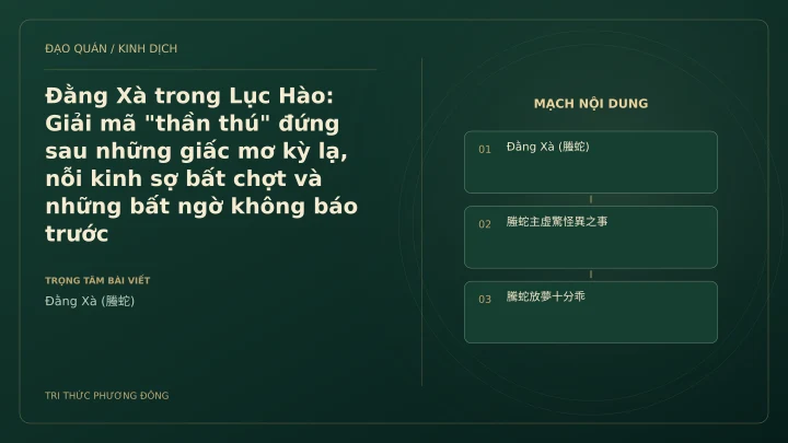 Minh họa Dịch học: Đằng Xà trong Lục Hào: Giải mã "thần thú" đứng sau những giấc mơ kỳ lạ, nỗi kinh sợ bất chợt và những bất ngờ không báo trước