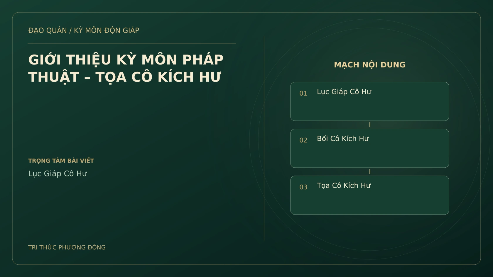 Sơ đồ Kỳ Môn: GIỚI THIỆU KỲ MÔN PHÁP THUẬT – TỌA CÔ KÍCH HƯ