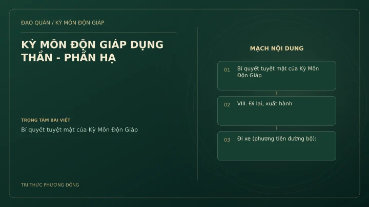 Sơ đồ Kỳ Môn: KỲ MÔN ĐỘN GIÁP DỤNG THẦN - PHẦN HẠ