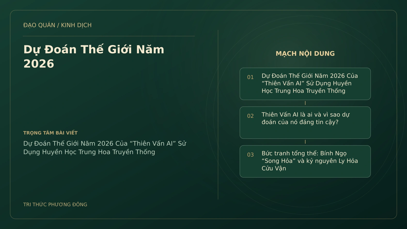 Minh họa Dịch học: Dự Đoán Thế Giới Năm 2026