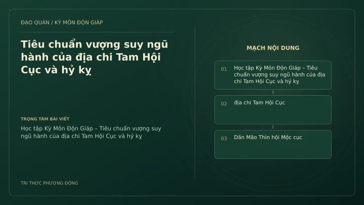 Sơ đồ Kỳ Môn: Tiêu chuẩn vượng suy ngũ hành của địa chi Tam Hội Cục và hỷ kỵ