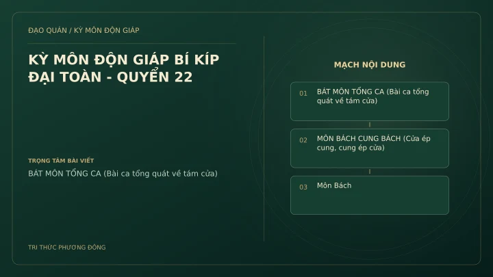 Sơ đồ Kỳ Môn: KỲ MÔN ĐỘN GIÁP BÍ KÍP ĐẠI TOÀN - QUYỂN 22