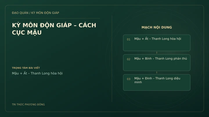 Sơ đồ Kỳ Môn: KỲ MÔN ĐỘN GIÁP – CÁCH CỤC MẬU