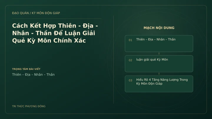 Sơ đồ Kỳ Môn: Cách Kết Hợp Thiên - Địa - Nhân - Thần Để Luận Giải Quẻ Kỳ Môn Chính Xác