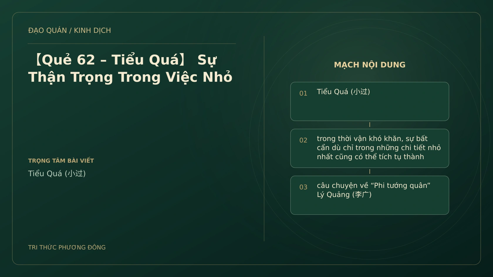 Minh họa Dịch học: 【Quẻ 62 – Tiểu Quá】 Sự Thận Trọng Trong Việc Nhỏ