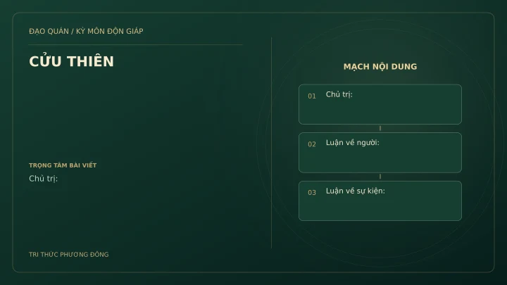 Sơ đồ Kỳ Môn: CỬU THIÊN