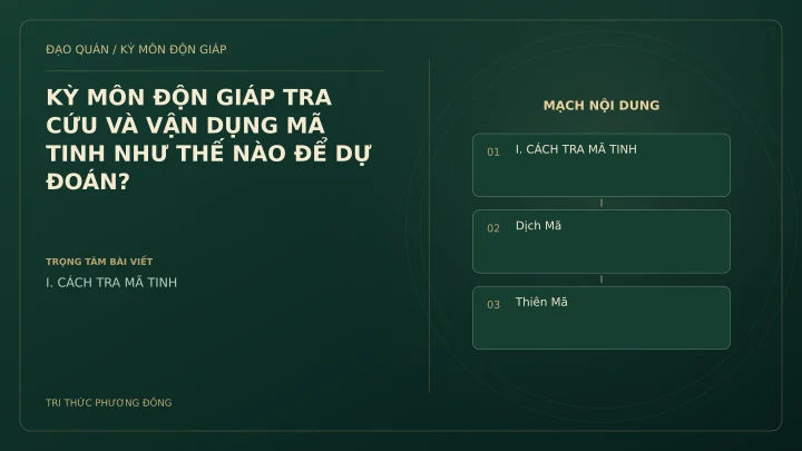 Sơ đồ Kỳ Môn: KỲ MÔN ĐỘN GIÁP TRA CỨU VÀ VẬN DỤNG MÃ TINH NHƯ THẾ NÀO ĐỂ DỰ ĐOÁN?