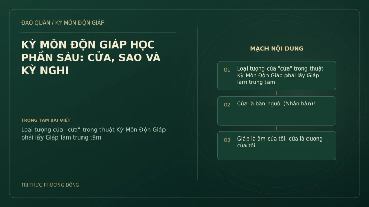 Sơ đồ Kỳ Môn: KỲ MÔN ĐỘN GIÁP HỌC PHẦN SÁU: CỬA, SAO VÀ KỲ NGHI