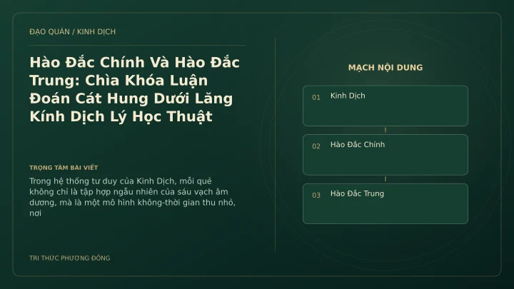 Minh họa Dịch học: Hào Đắc Chính Và Hào Đắc Trung: Chìa Khóa Luận Đoán Cát Hung Dưới Lăng Kính Dịch Lý Học Thuật