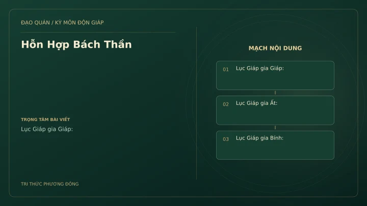 Sơ đồ Kỳ Môn: Hỗn Hợp Bách Thần