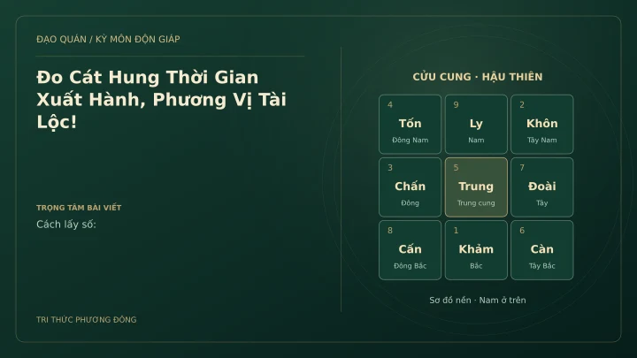 Sơ đồ Kỳ Môn: Đo Cát Hung Thời Gian Xuất Hành, Phương Vị Tài Lộc!