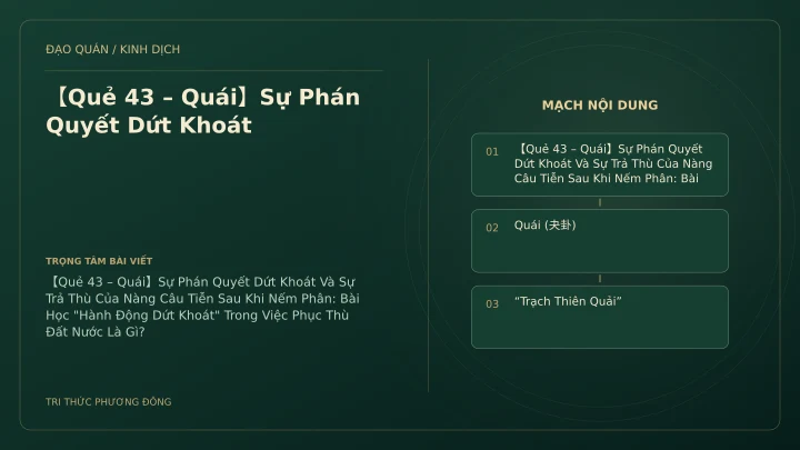 Minh họa Dịch học: 【Quẻ 43 – Quái】Sự Phán Quyết Dứt Khoát