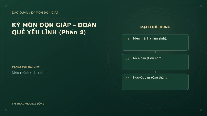 Sơ đồ Kỳ Môn: KỲ MÔN ĐỘN GIÁP – ĐOÁN QUẺ YẾU LĨNH (Phần 4)