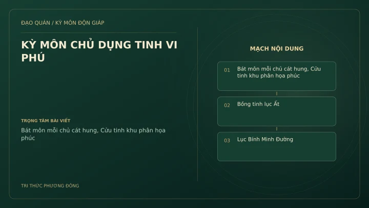 Sơ đồ Kỳ Môn: KỲ MÔN CHỦ DỤNG TINH VI PHÚ