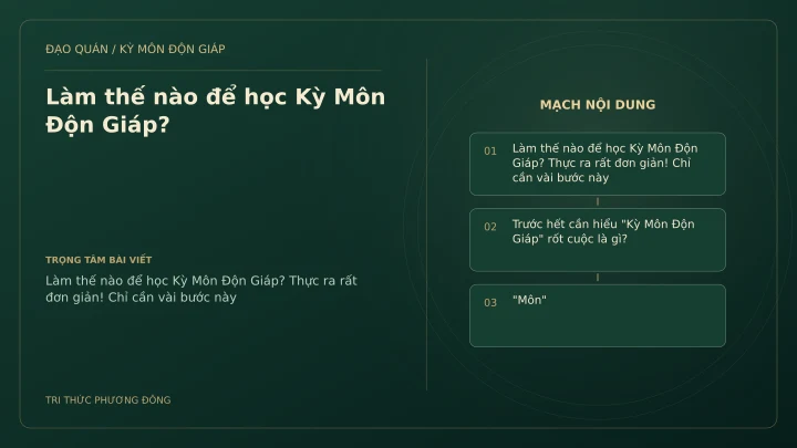 Sơ đồ Kỳ Môn: Làm thế nào để học Kỳ Môn Độn Giáp?