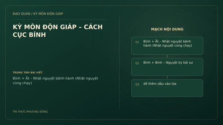 Sơ đồ Kỳ Môn: KỲ MÔN ĐỘN GIÁP – CÁCH CỤC BÍNH