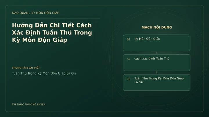 Sơ đồ Kỳ Môn: Hướng Dẫn Chi Tiết Cách Xác Định Tuần Thủ Trong Kỳ Môn Độn Giáp