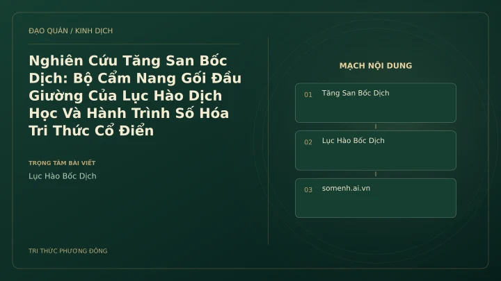 Minh họa Dịch học: Nghiên Cứu Tăng San Bốc Dịch: Bộ Cẩm Nang Gối Đầu Giường Của Lục Hào Dịch Học Và Hành Trình Số Hóa Tri Thức Cổ Điển