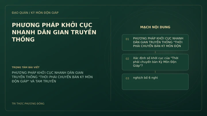 Sơ đồ Kỳ Môn: PHƯƠNG PHÁP KHỞI CỤC NHANH DÂN GIAN TRUYỀN THỐNG