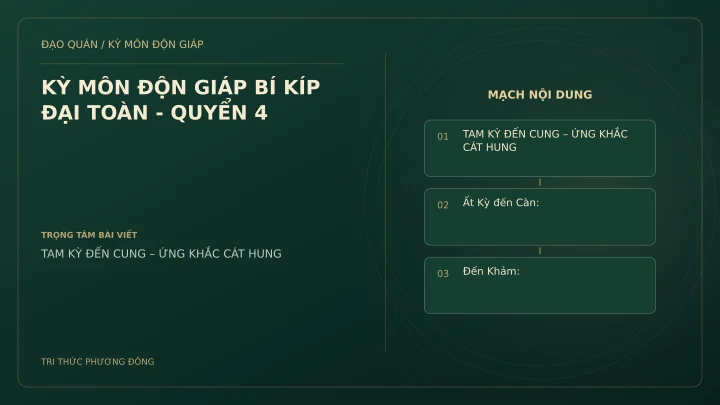 Sơ đồ Kỳ Môn: KỲ MÔN ĐỘN GIÁP BÍ KÍP ĐẠI TOÀN - QUYỂN 4