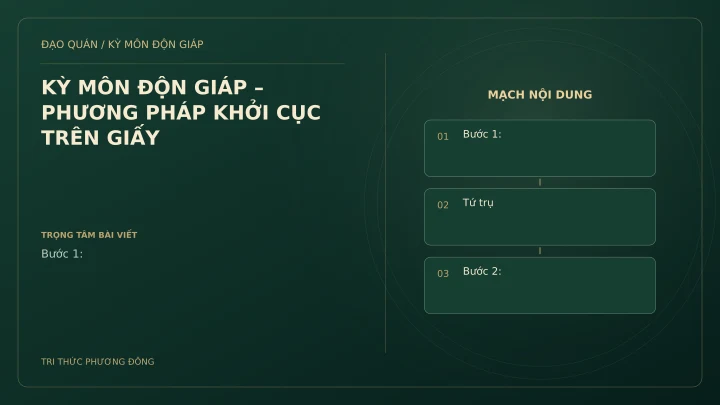 Sơ đồ Kỳ Môn: KỲ MÔN ĐỘN GIÁP – PHƯƠNG PHÁP KHỞI CỤC TRÊN GIẤY