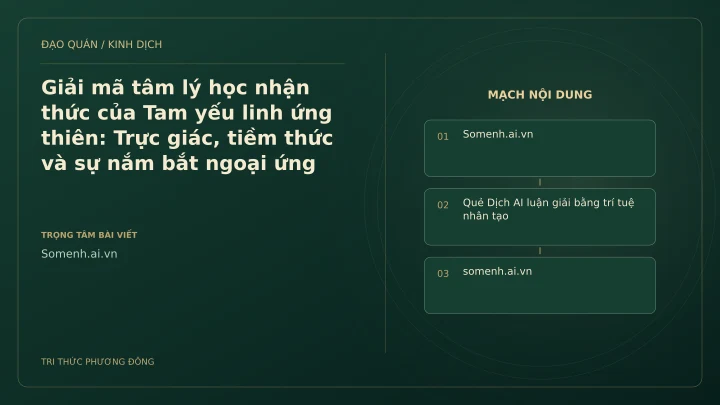 Minh họa Dịch học: Giải mã tâm lý học nhận thức của Tam yếu linh ứng thiên: Trực giác, tiềm thức và sự nắm bắt ngoại ứng