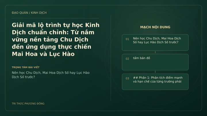 Minh họa Dịch học: Giải mã lộ trình tự học Kinh Dịch chuẩn chỉnh: Từ nắm vững nền tảng Chu Dịch đến ứng dụng thực chiến Mai Hoa và Lục Hào